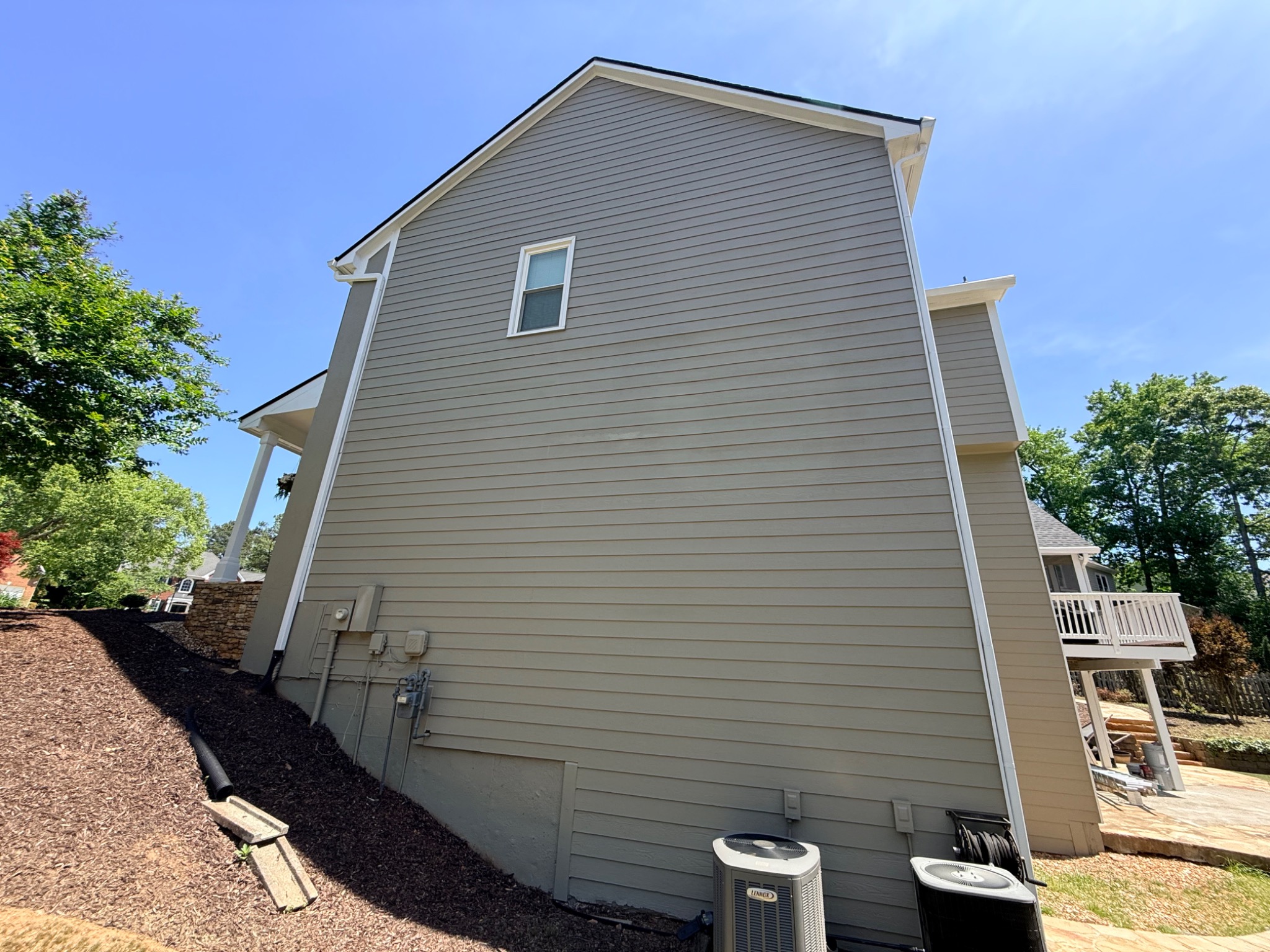 Exterior painting after side view